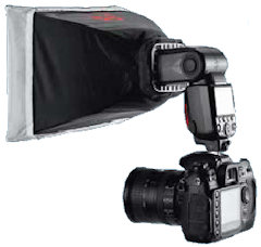Flitser met Falcon Eyes Softbox